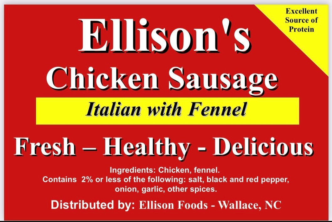 10 lb Italian Chicken Sausage ( Durham 9am-1230pm )